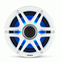 Clarion CMSP - Marine Speakers 6.5" with LED and White and Gray Sport Grille - 651RGB - SWG - 010-03048-00 - Garmin